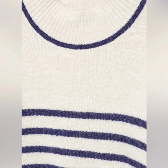 Mango Wool Blend  Striped Sweater NWT - Picture 3 of 12